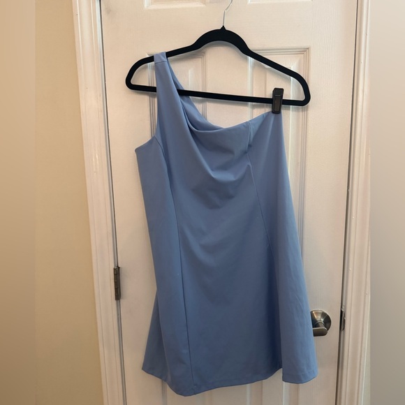 OUTDOOR VOICES One Shoulder Dress in Sky Size Large - Picture 4 of 7